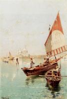 Unterberger, Franz Richard - Sailboat In A Venetian Lagoon